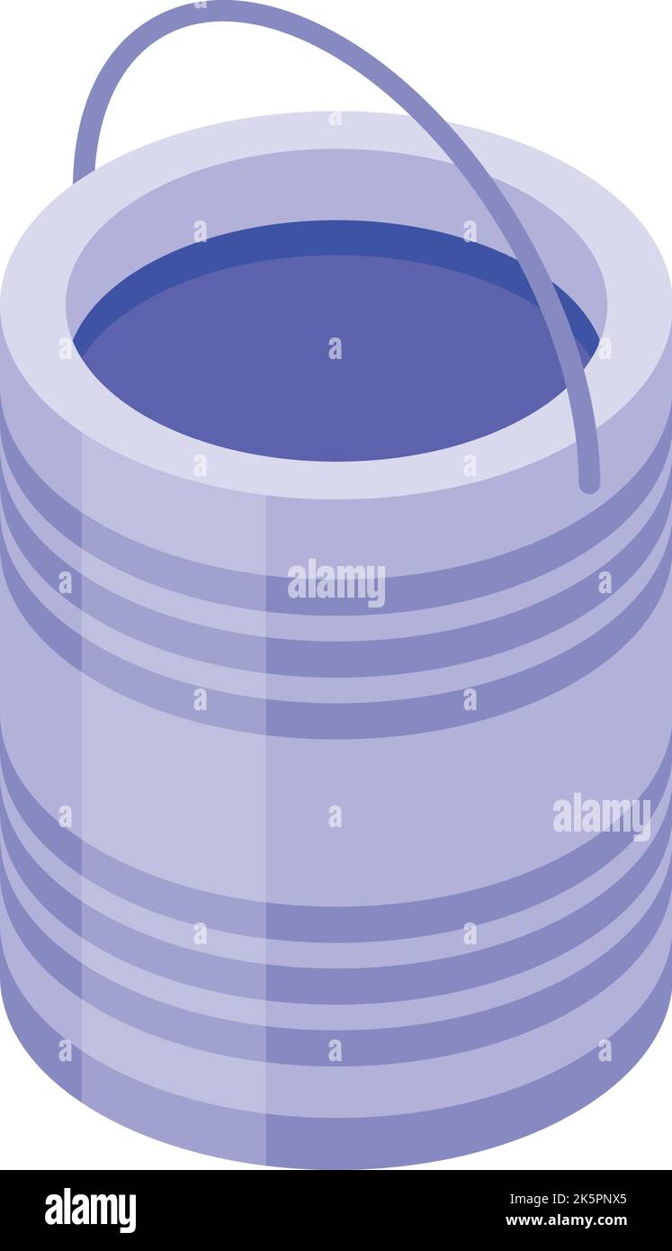 Paint bucket icon isometric vector. Car spray. Auto air Stock Vector