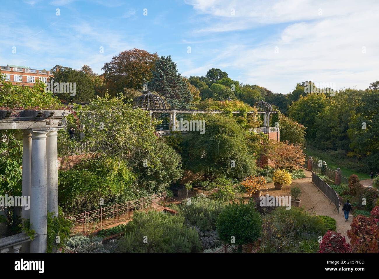 The Hill Gardens and Pergola on the west side of Hampstead Heath, North London, UK Stock Photo
