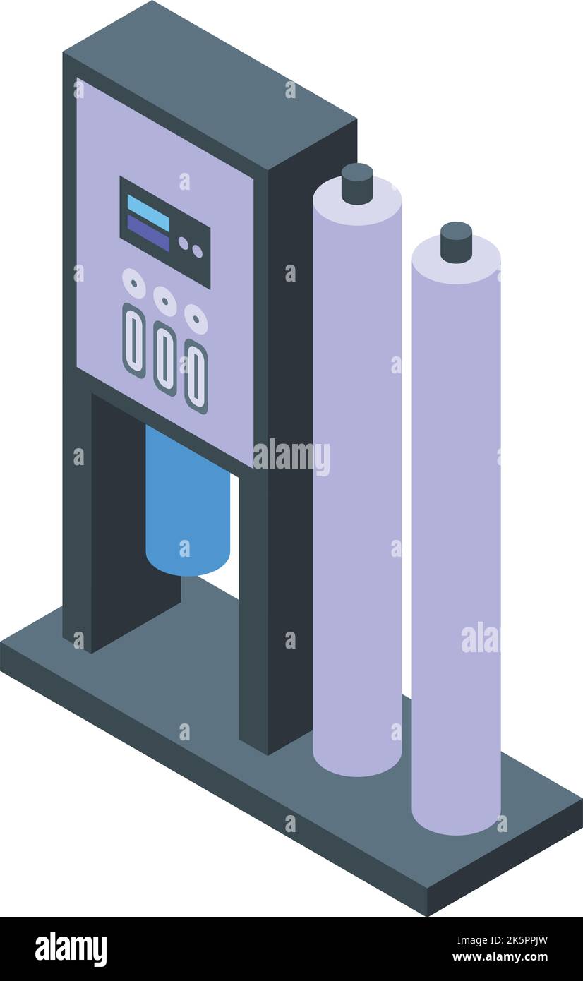 Osmosis system equipment icon isometric vector. Home filter. Mineral ...