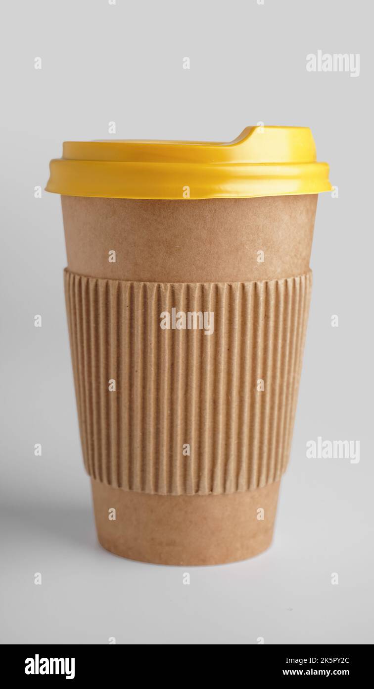Takeaway paper cup isolated on white background Stock Photo - Alamy