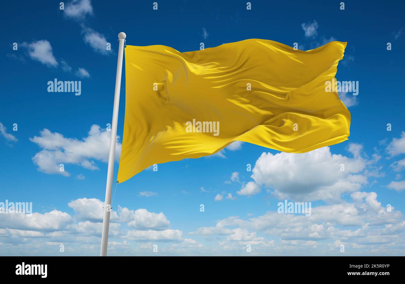 flag of Maguindanao, asia at cloudy sky background, panoramic view ...