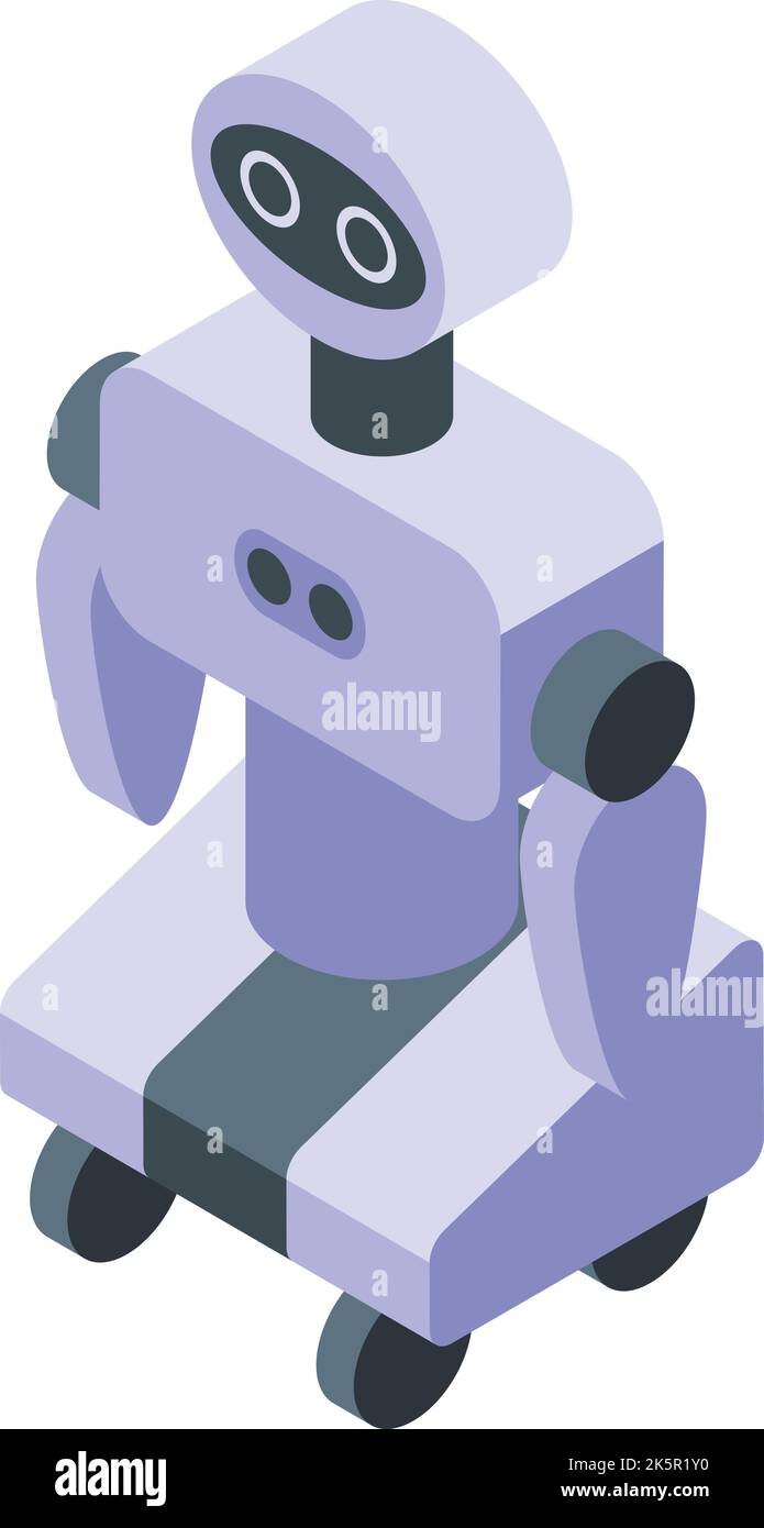 Robot wheel icon isometric vector. Smart tech. Future bot Stock Vector