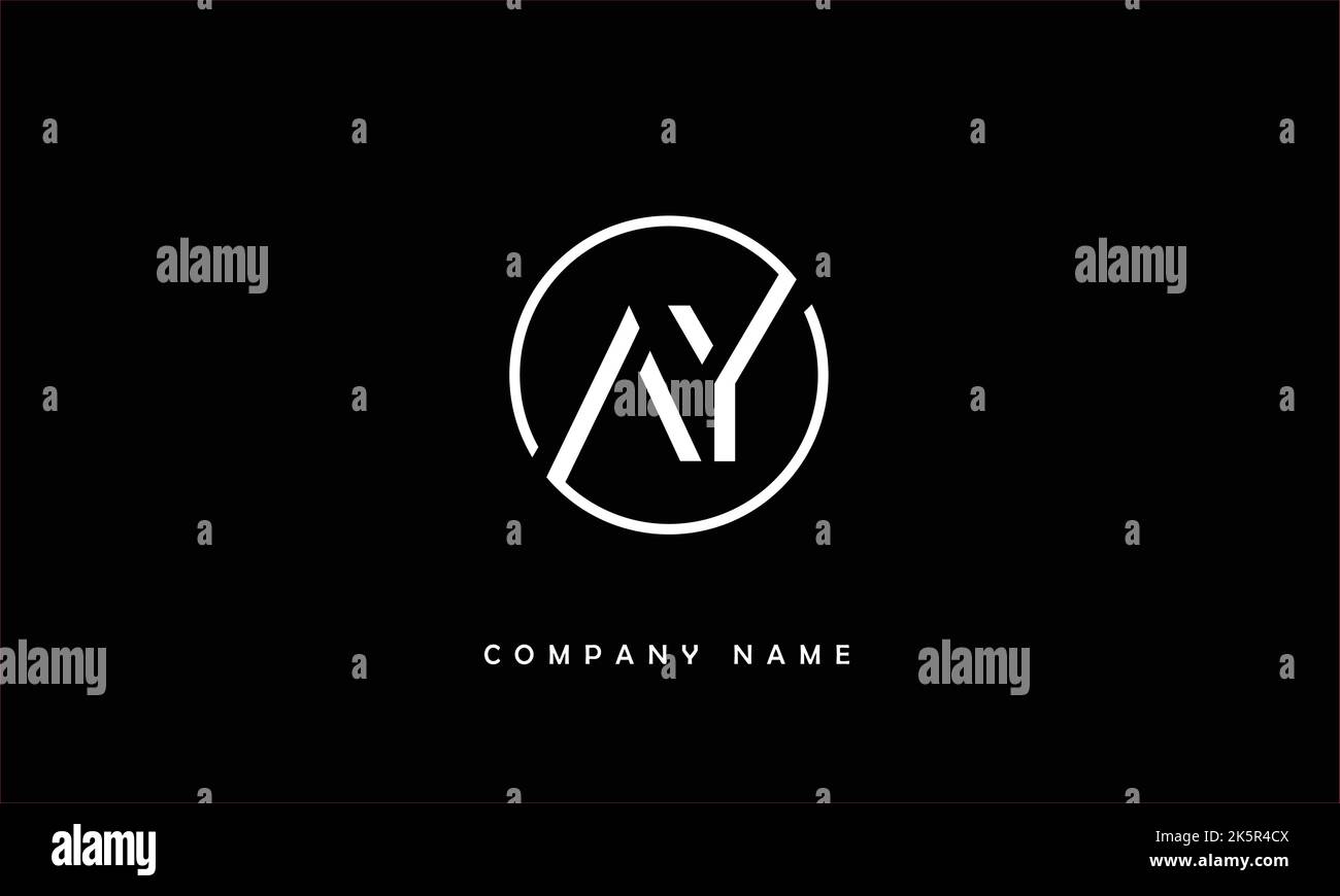 AY, YA  Abstract Letters Logo Monogram Stock Vector