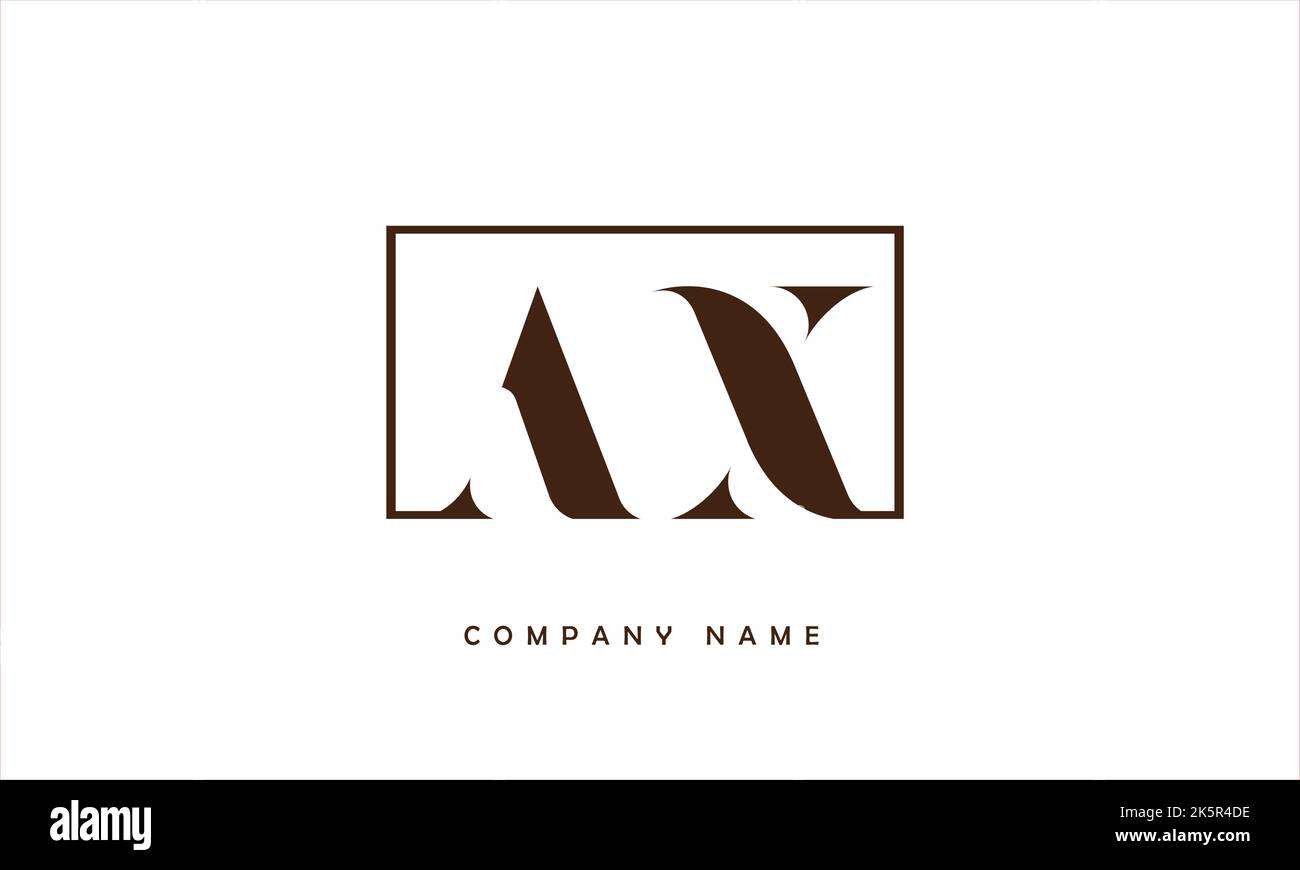 AX, XA Abstract Letters Logo Monogram Stock Vector