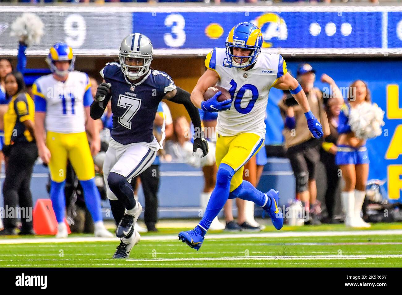 INGLEWOOD, CA - SEPTEMBER 18: Cooper Kupp #10 of the Rams during an NFL game  between the Atlanta Falcons and the Los Angeles Rams on September 18, 2022,  at SoFi Stadium in