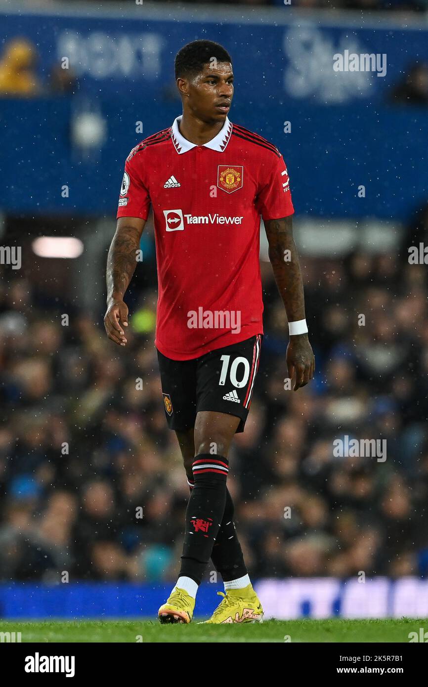 Number 10 Rashford Marcus Rashford #10 of Manchester United during the Premier League ...