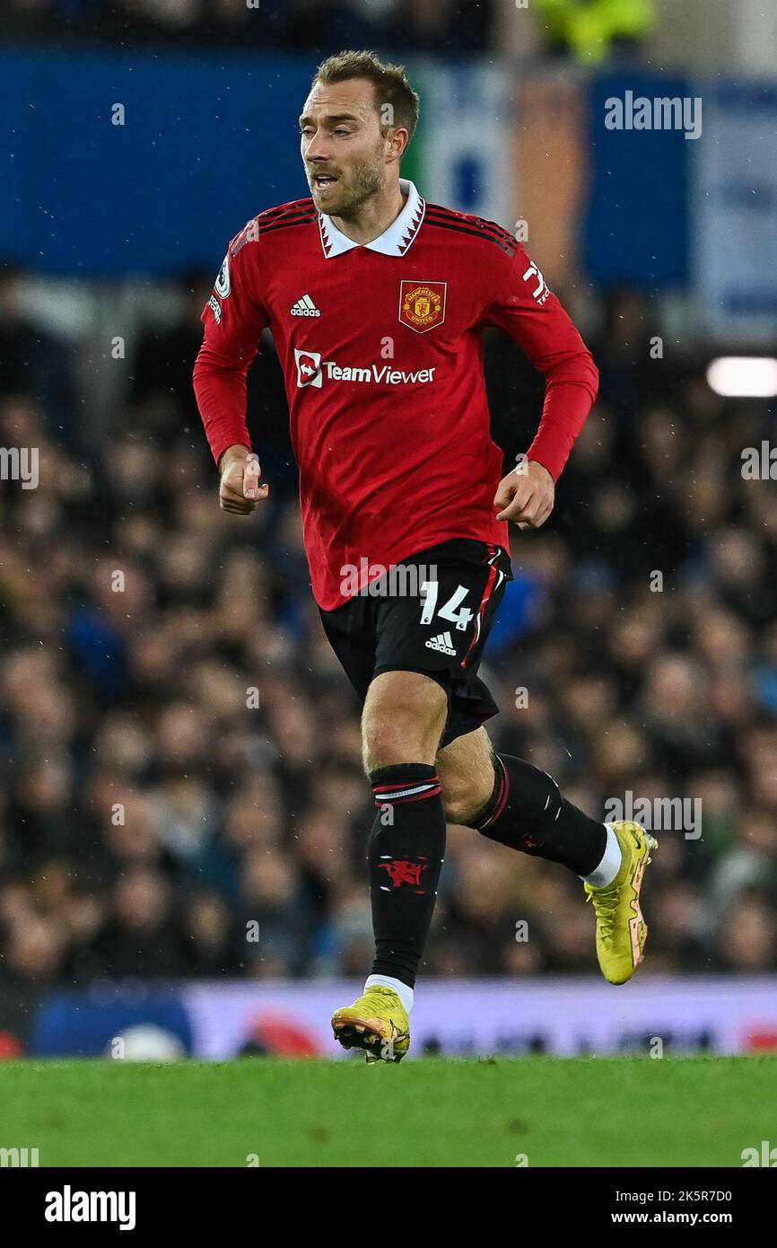 EAST RUTHERFORD, NJ - JULY 22: Christian Eriksen #14 of Manchester United  during the Champions Tour soccer game against Arsenal on July 22, 2023 at  MetLife Stadium in East Rutherford, New Jersey. (