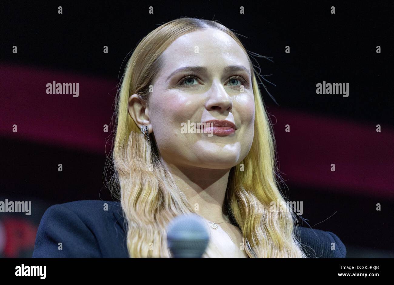 Evan Rachel Wood attends panel WEIRD: The Al Yankovic Story during New