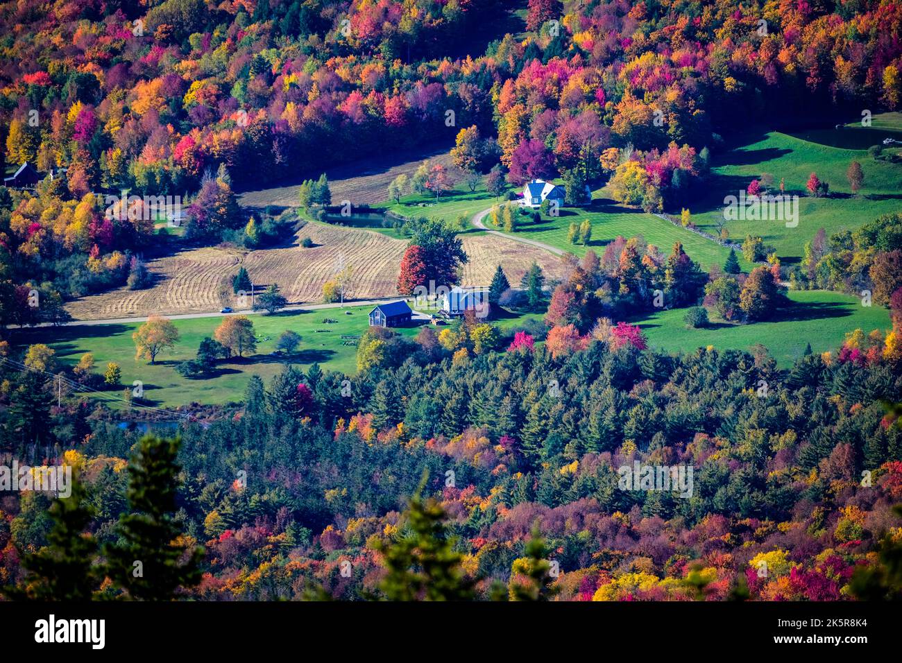 White Rocks Vt The vibrant colors of autumn foliage surround White Rock Mountain in ...