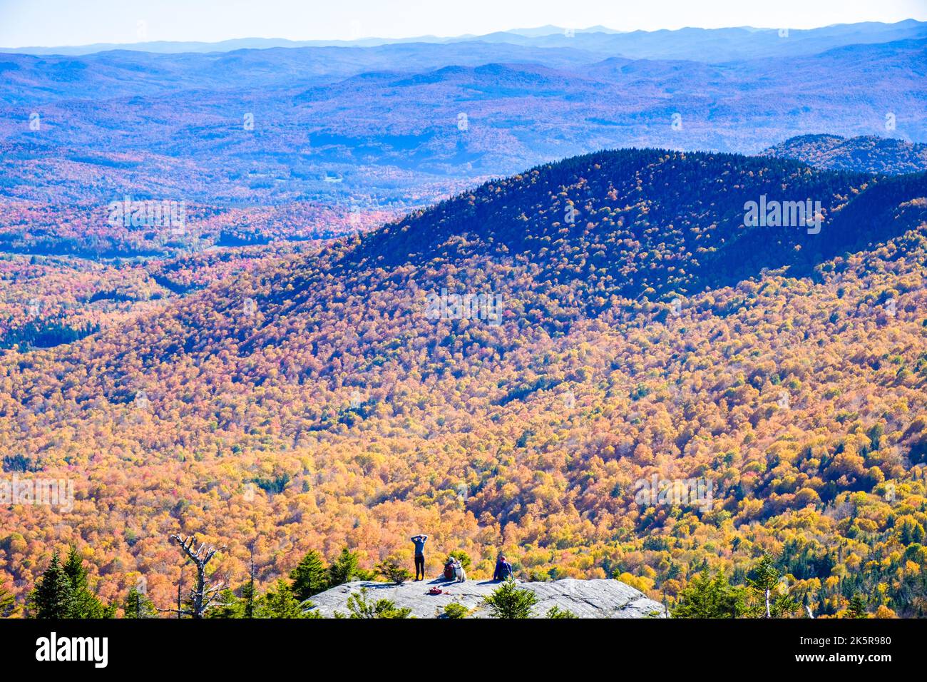 White Rocks Vt The vibrant colors of autumn foliage surround White Rock Mountain in ...