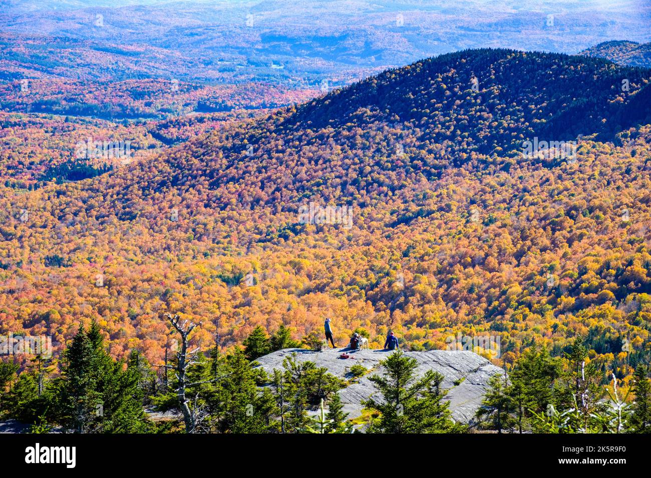 White Rocks Vt The vibrant colors of autumn foliage surround White Rock Mountain in ...