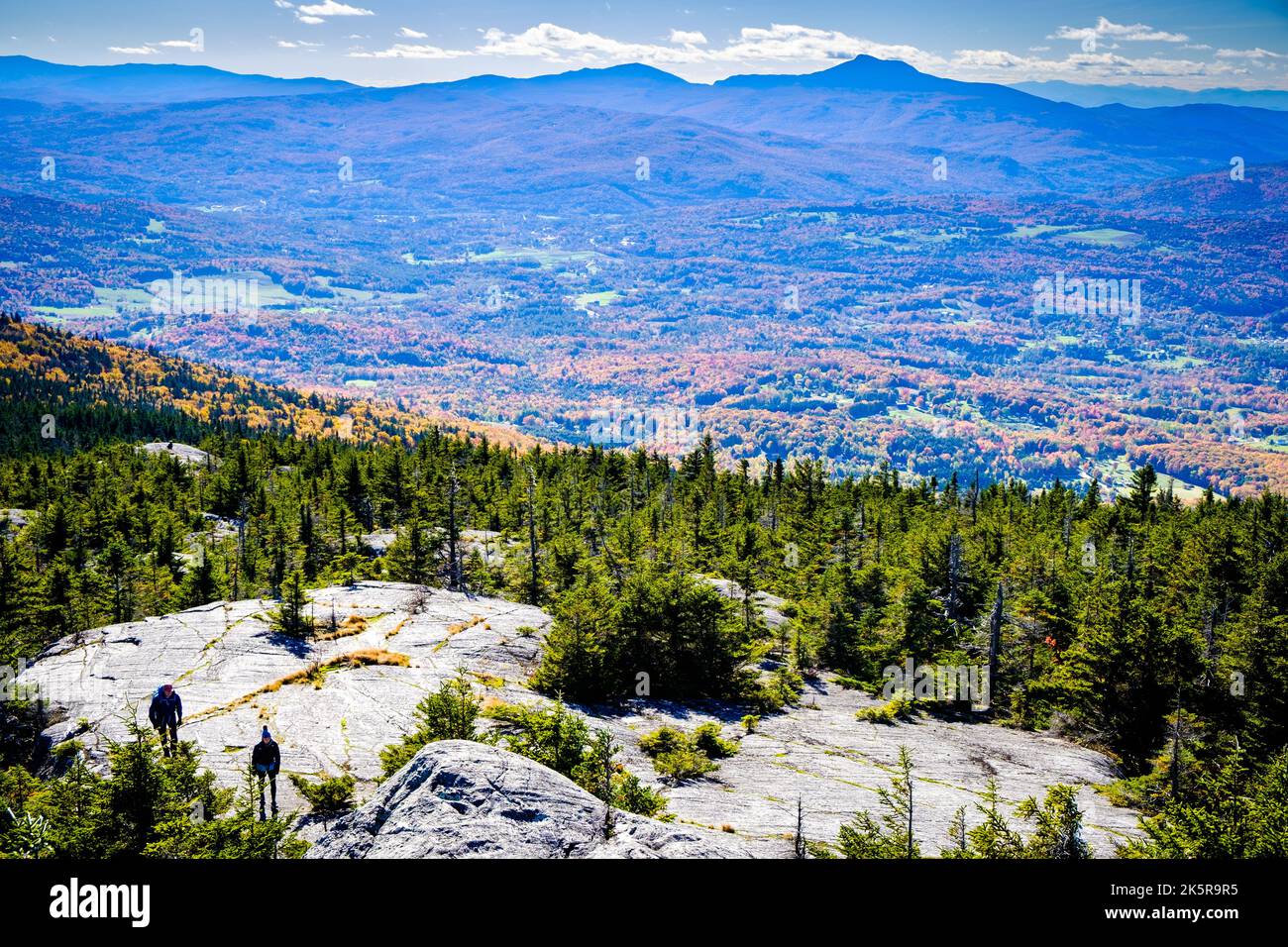 White Rocks Vt The vibrant colors of autumn foliage surround White Rock Mountain in ...