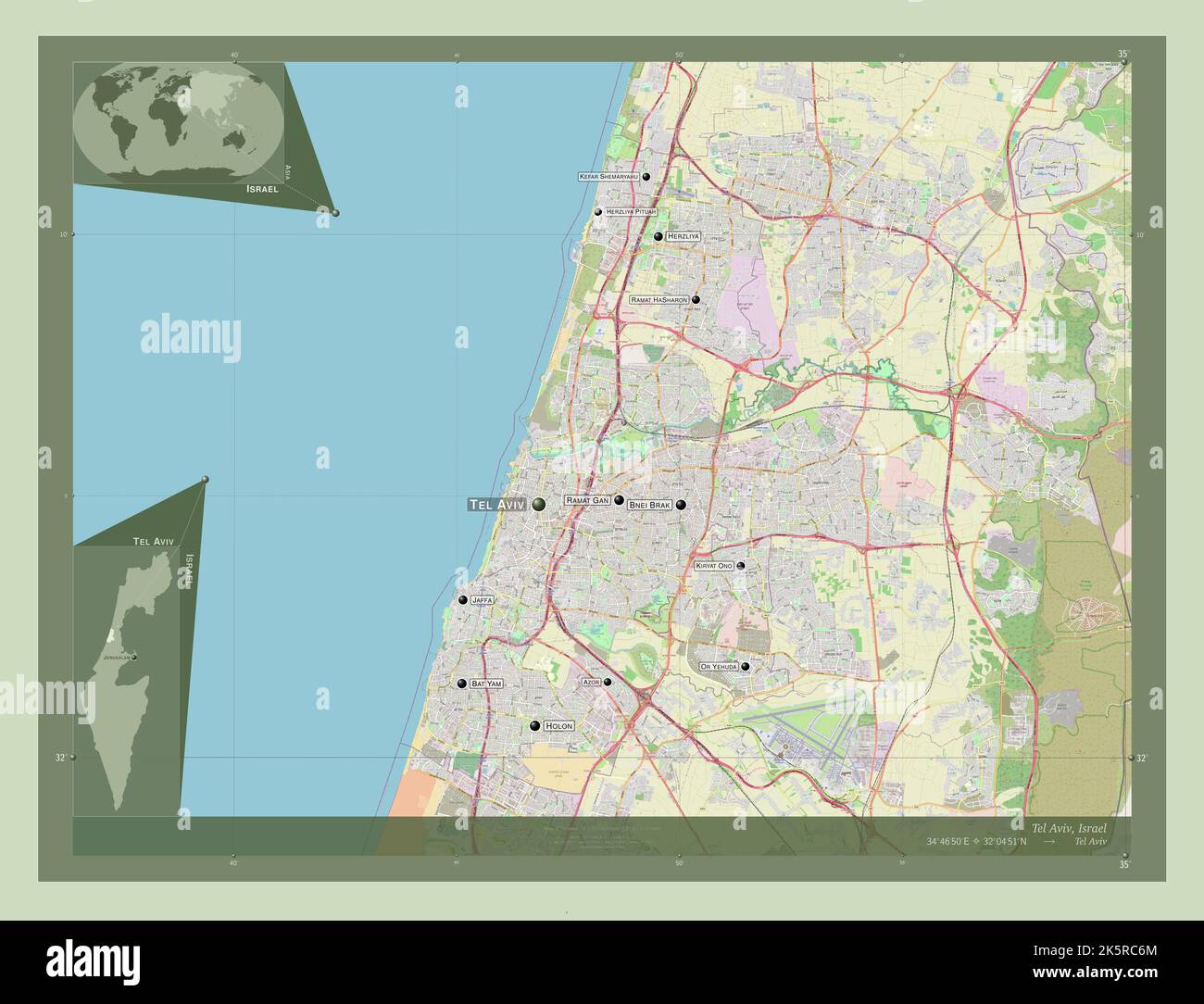 Tel aviv jaffa map hi-res stock photography and images - Alamy