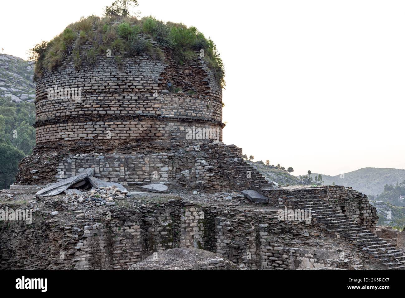 AmlukDara stupa is located in Swat valley, Khyber pakhtunkhwa province of Pakistan Stock Photo