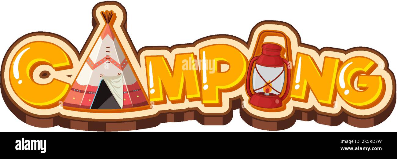 Text design for word camping illustration Stock Vector Image & Art - Alamy