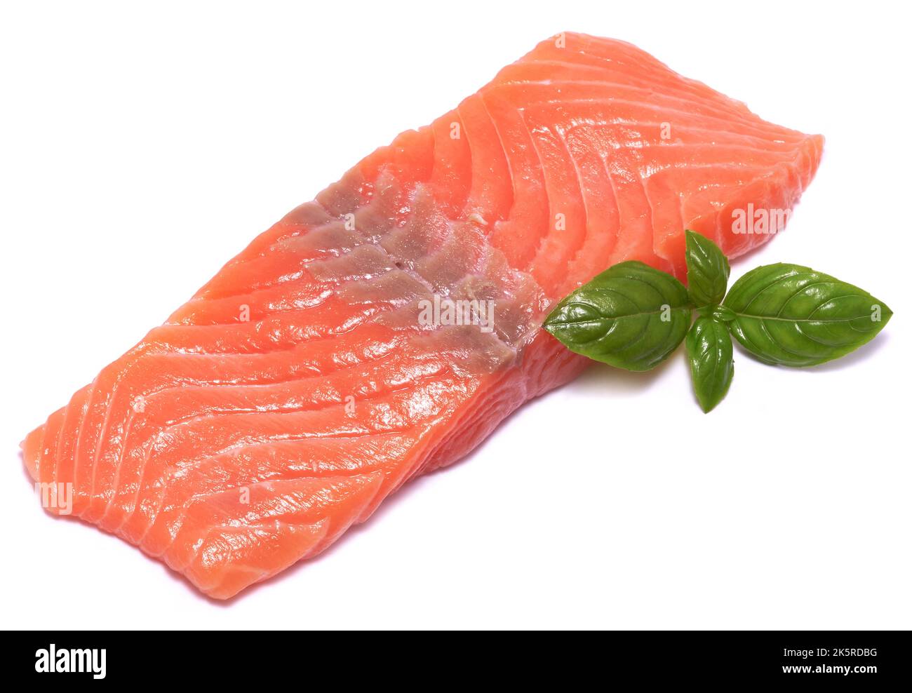 piece of salmon fillet isolated on white background Stock Photo - Alamy