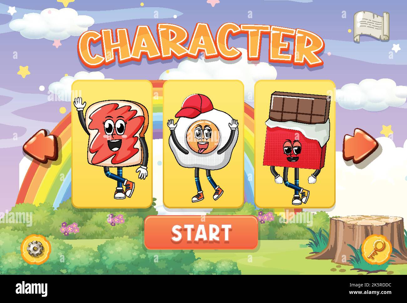 A game background template with elements illustration Stock Vector ...