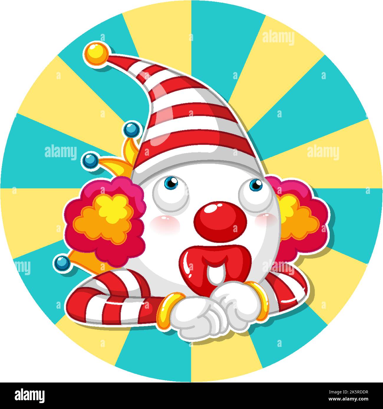 Circus clown colourful icon banner illustration Stock Vector Image ...