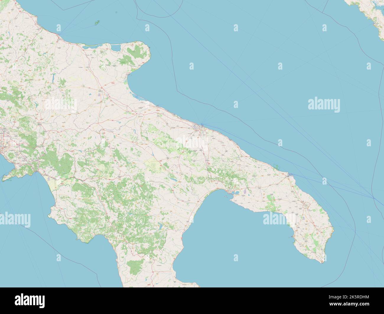 Apulia, region of Italy. Open Street Map Stock Photo - Alamy
