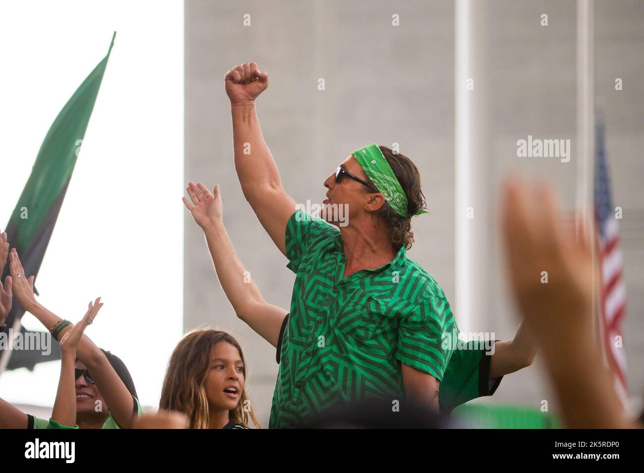 AUSTIN, TX OCTOBER 09 Matthew McConaughey shows his support for