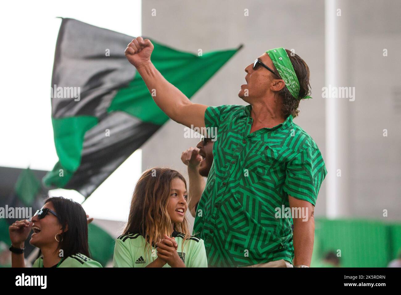 AUSTIN, TX OCTOBER 09 Matthew McConaughey shows his support for