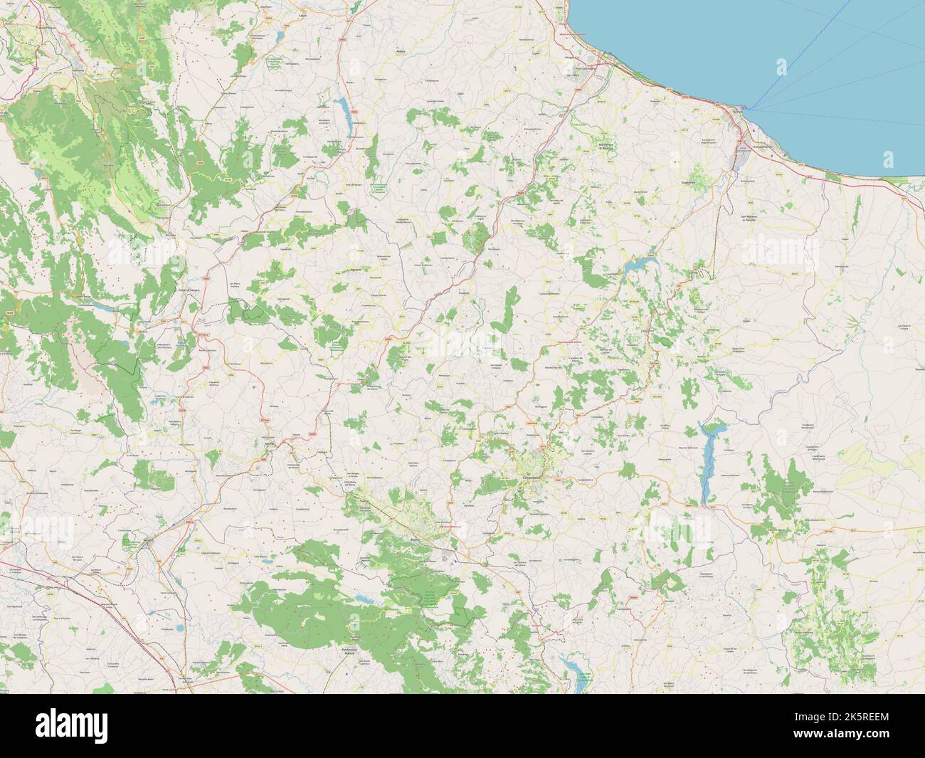 Molise, region of Italy. Open Street Map Stock Photo