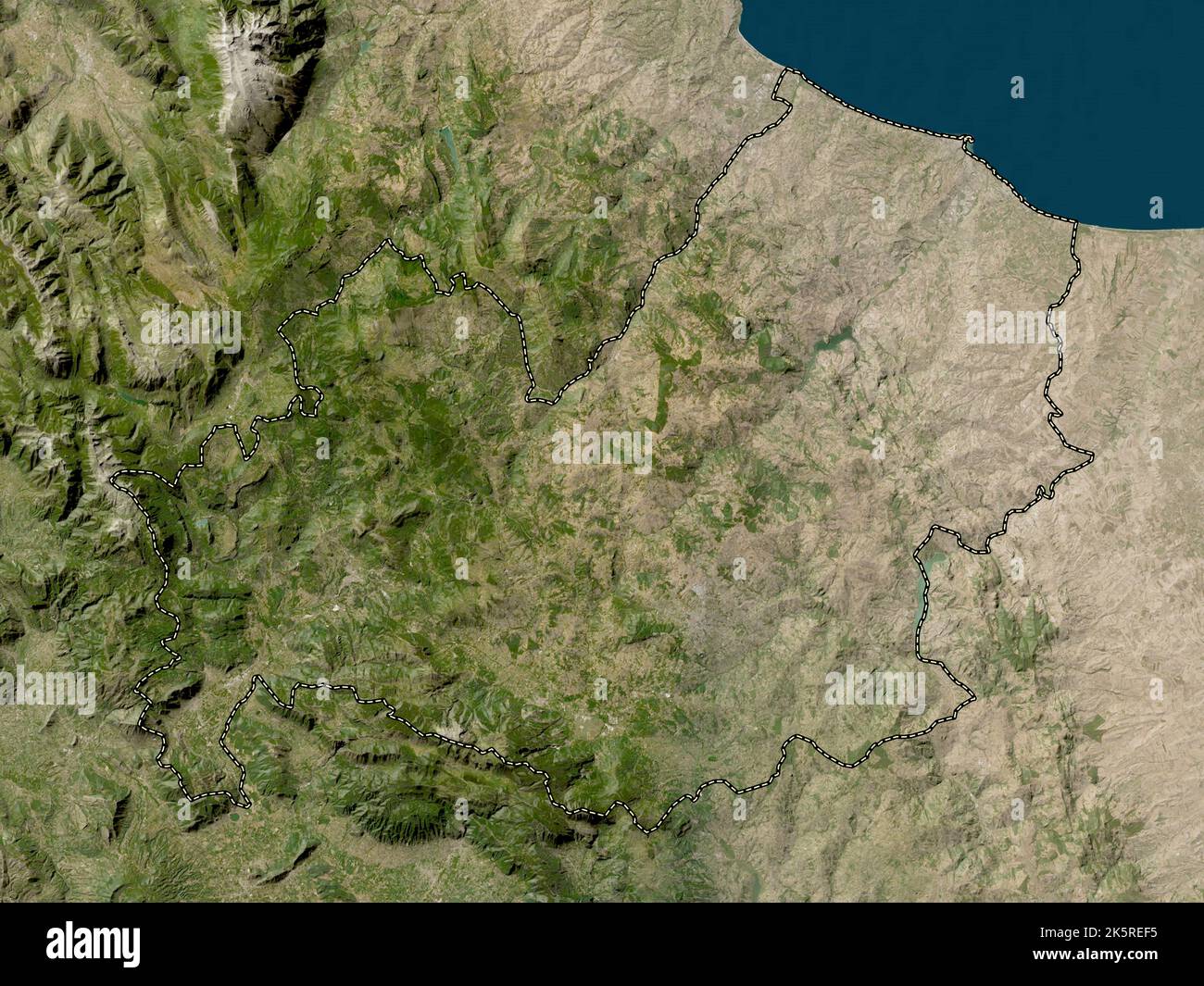 Molise, region of Italy. Low resolution satellite map Stock Photo