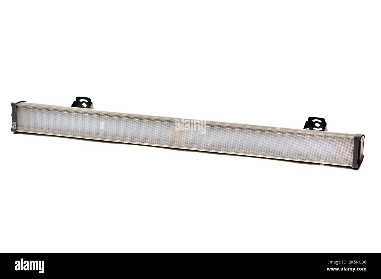 LED lamp for non-residential and public spaces on a white isolated background. Power saving Stock Photo