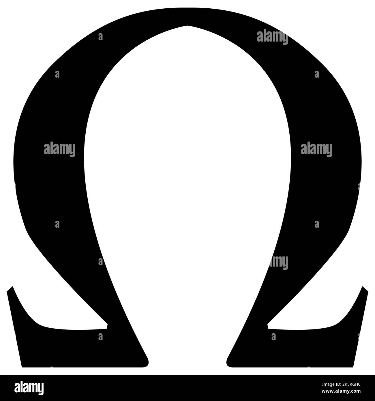 Omega greek letter icon on white background. Omega symbol. Omega uppercase sign. flat style. Stock Photo