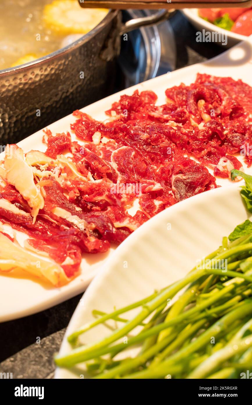 Delicious beef hotpot, traditional food Stock Photo