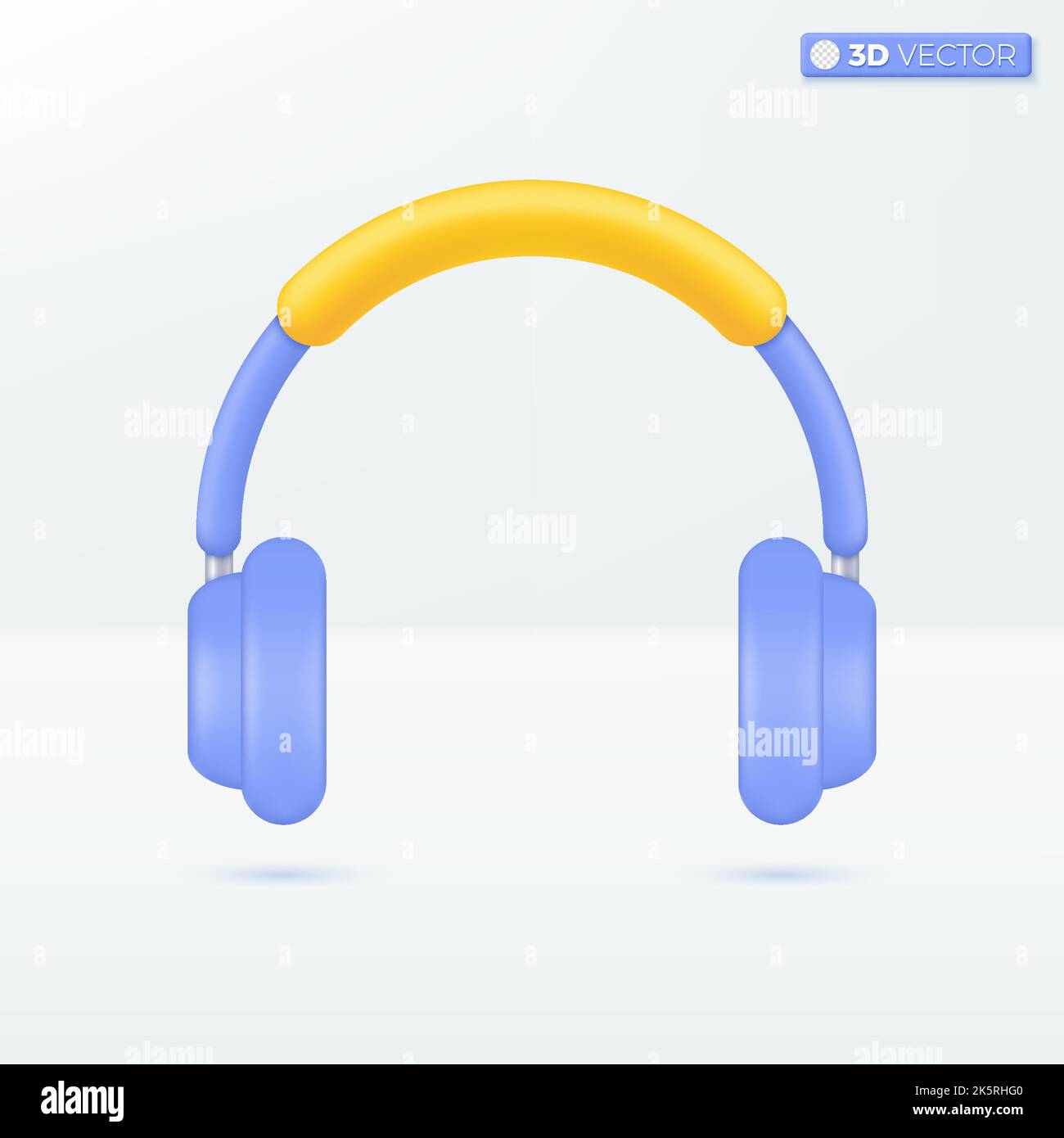 Wireless headphones icon symbols. music, Audio gadget, listening, electronic device concept. 3D vector isolated illustration design. Cartoon pastel Mi Stock Vector