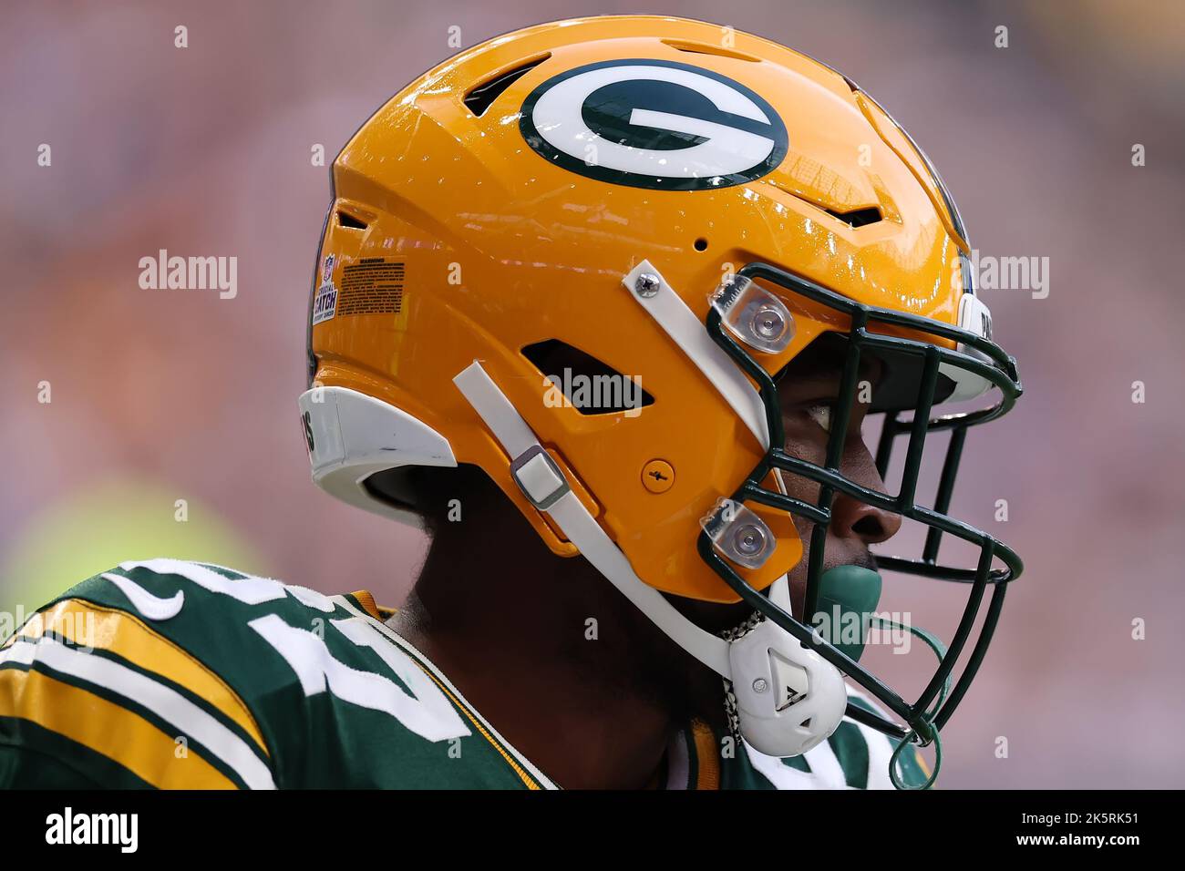 Green Bay, Wisconsin, USA. 18th Sep, 2022. Green Bay Packers wide receiver  Christian Watson (9) signs autographs before the NFL football game between  the Chicago Bears and the Green Bay Packers at