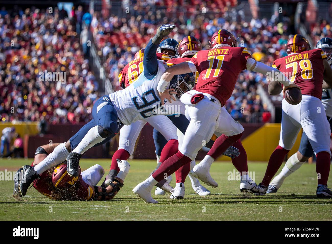 Tennessee Titans defensive end Denico Autry (96) plays against the San  Francisco 49ers during an NFL football game, Thursday, Dec. 23, 2021, in  Nashville, Tenn. (AP Photo/John Amis Stock Photo - Alamy