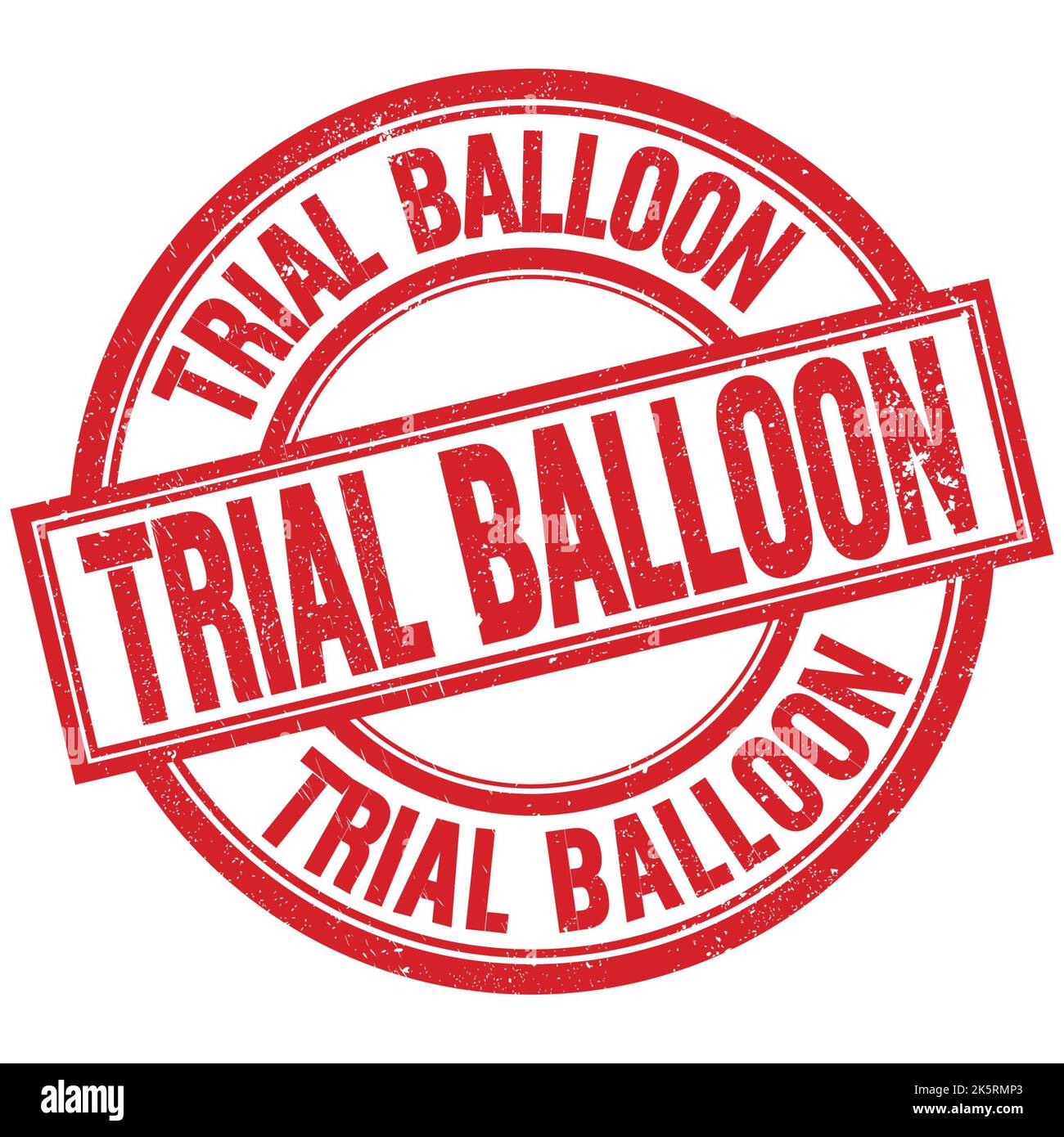 TRIAL BALLOON text written word on red round stamp sign Stock Photo - Alamy