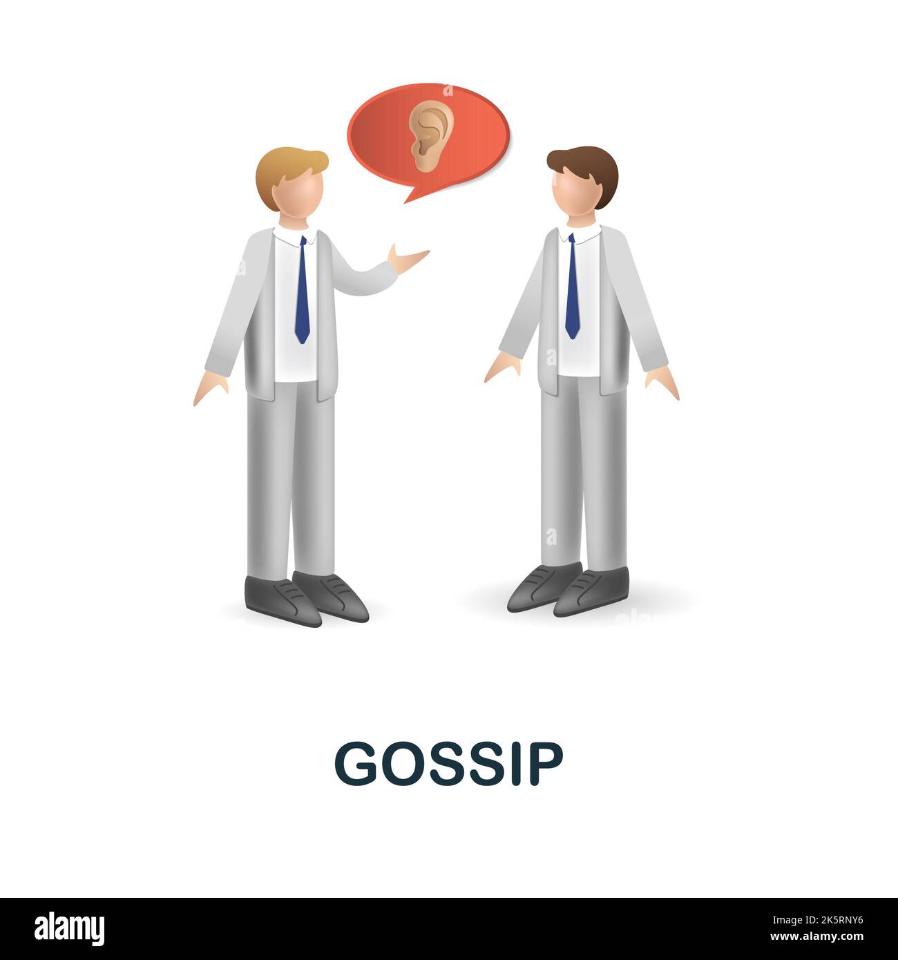 Gossip icon. 3d illustration from harassment collection. Creative ...