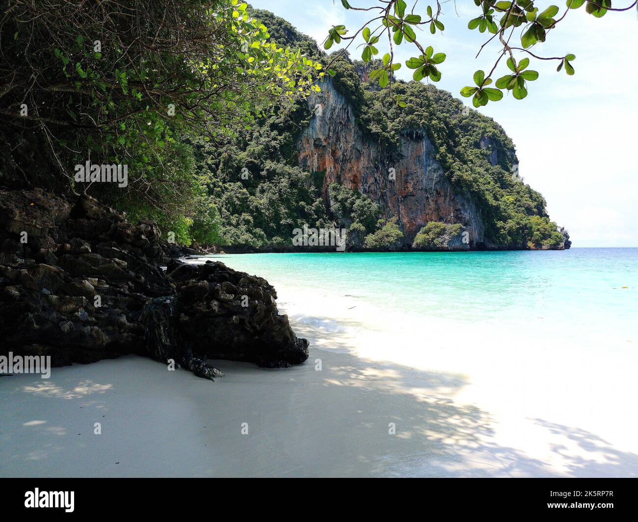 A bright sunny day on the tropical beach Stock Photo - Alamy