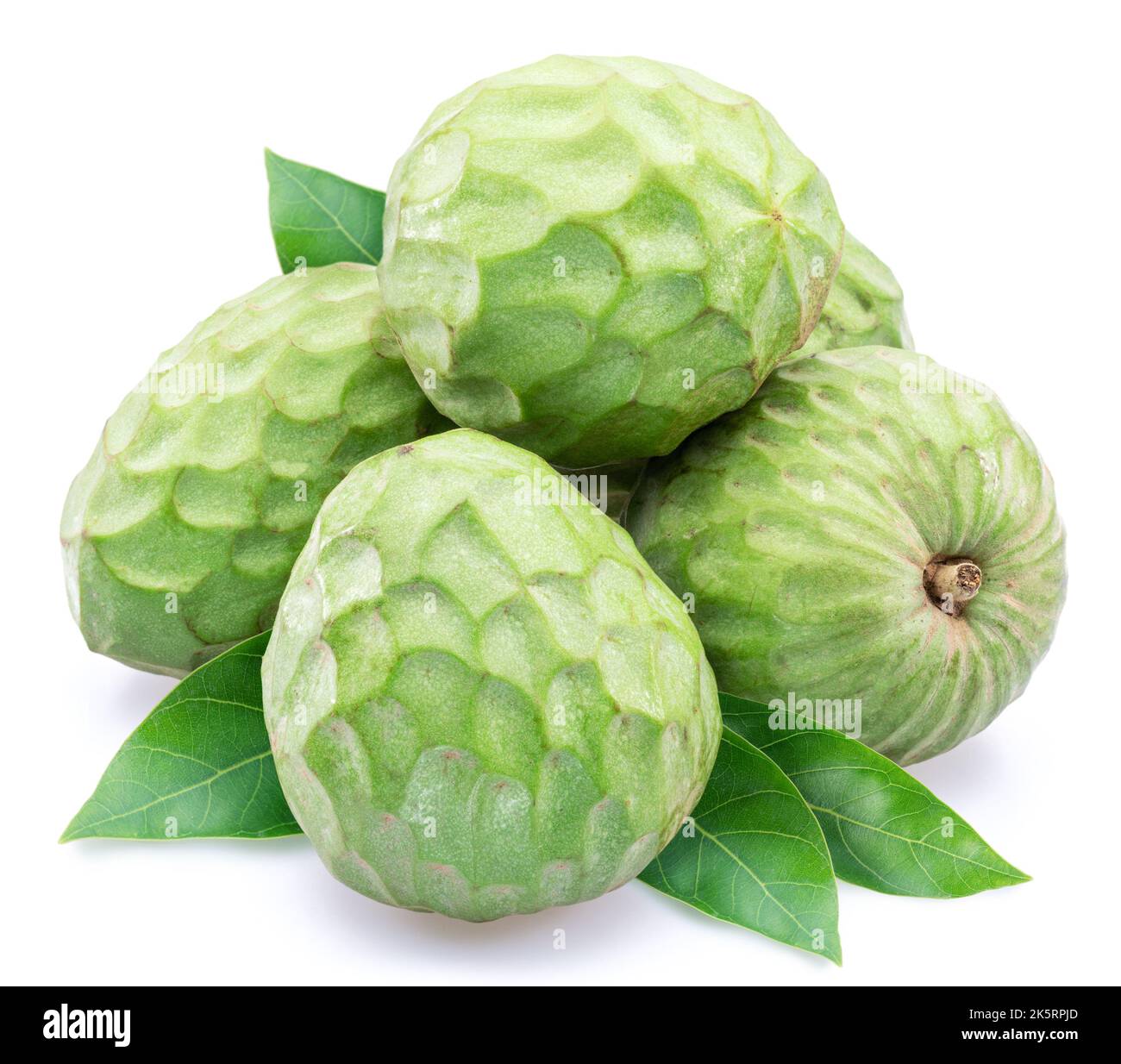 Custard apples isolated on white background. Stock Photo
