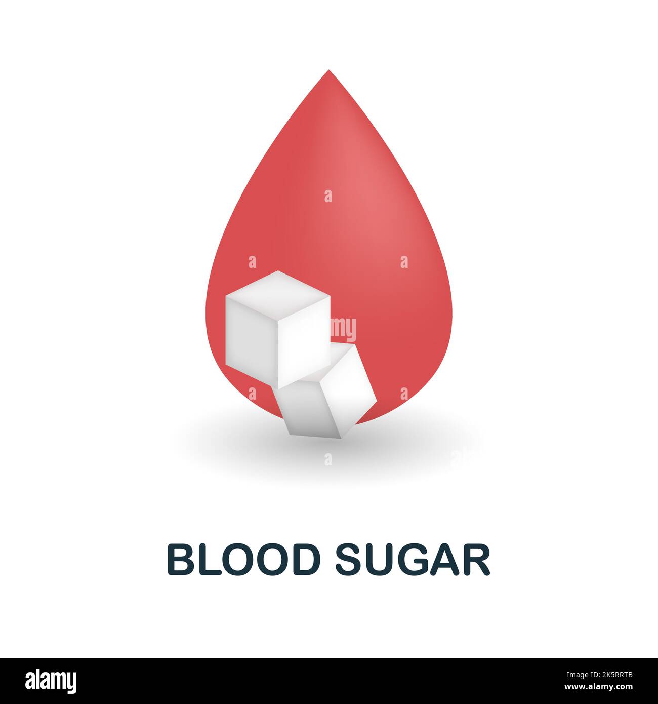Blood Sugar icon. 3d illustration from health check collection. Creative Blood Sugar 3d icon for web design, templates, infographics and more Stock Vector