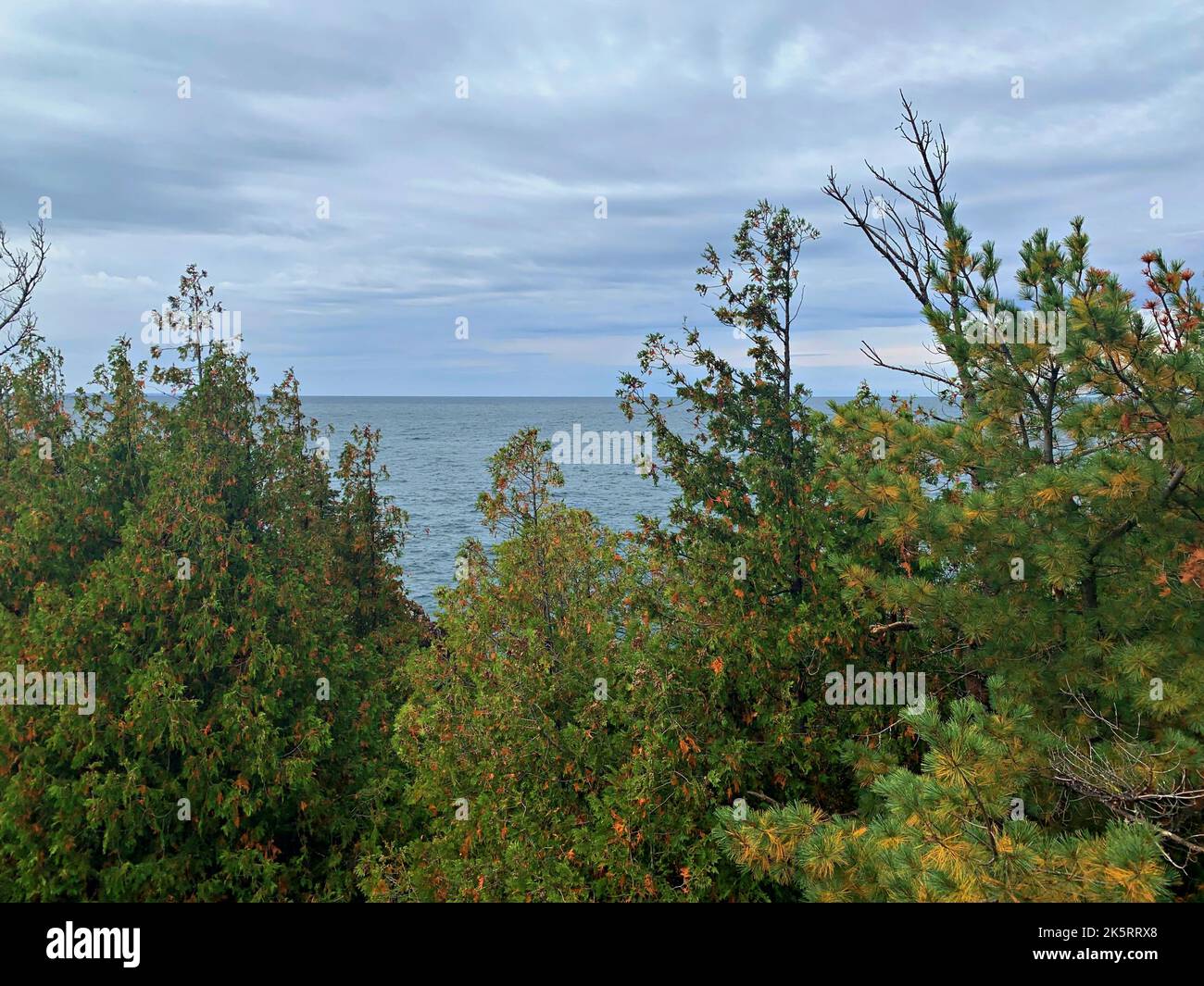 Colors of Autumn/Fall colors/Lake Superior/Gros Cap Conservation Area/Sault Ste Marie/Canada Stock Photo