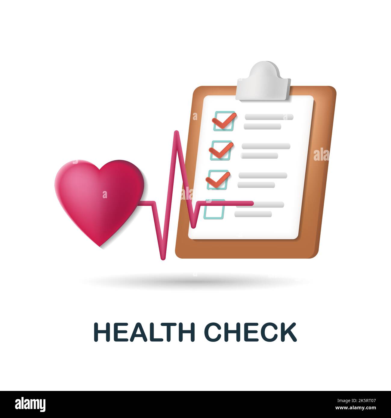 Health Check icon. 3d illustration from health check collection