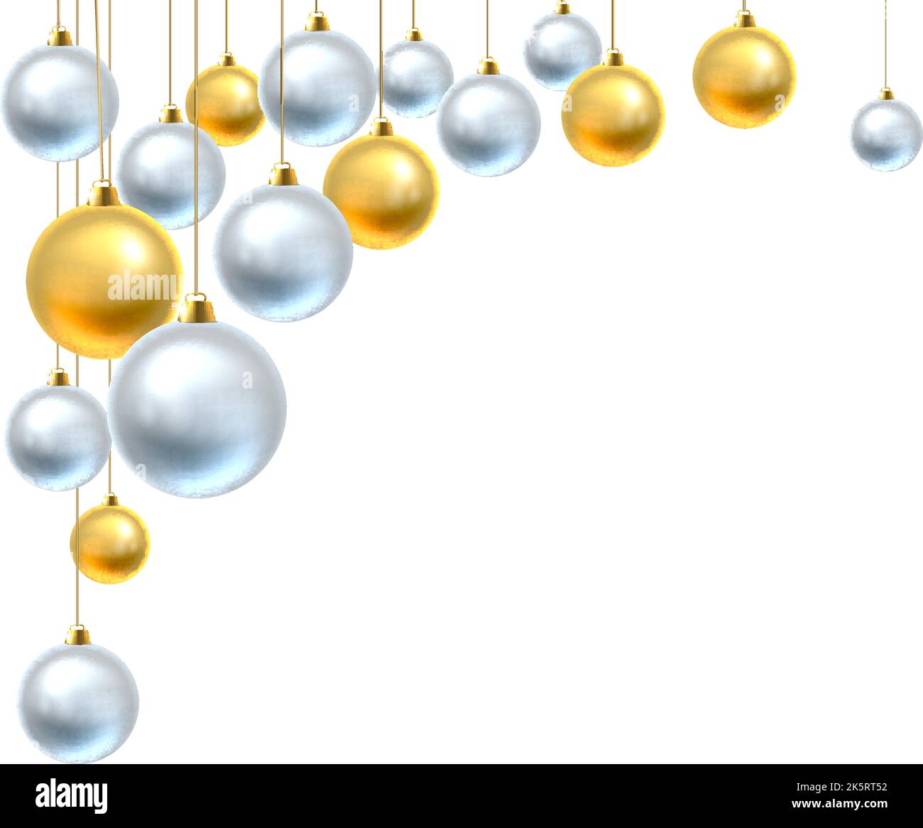 Christmas Background Gold Silver Balls Baubles Stock Vector Image & Art