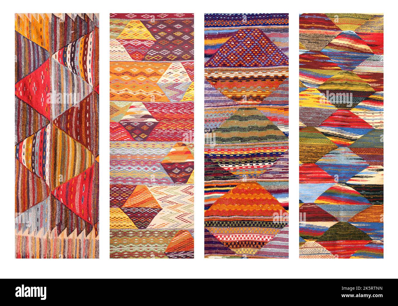 Set of vertical or horizontal banners with textures of berber