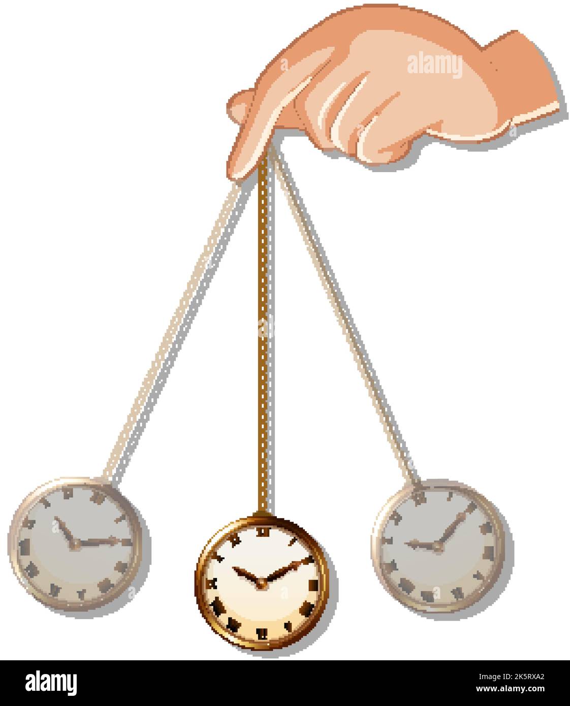 Hypnosis clock vector concept illustration Stock Vector Image & Art Alamy