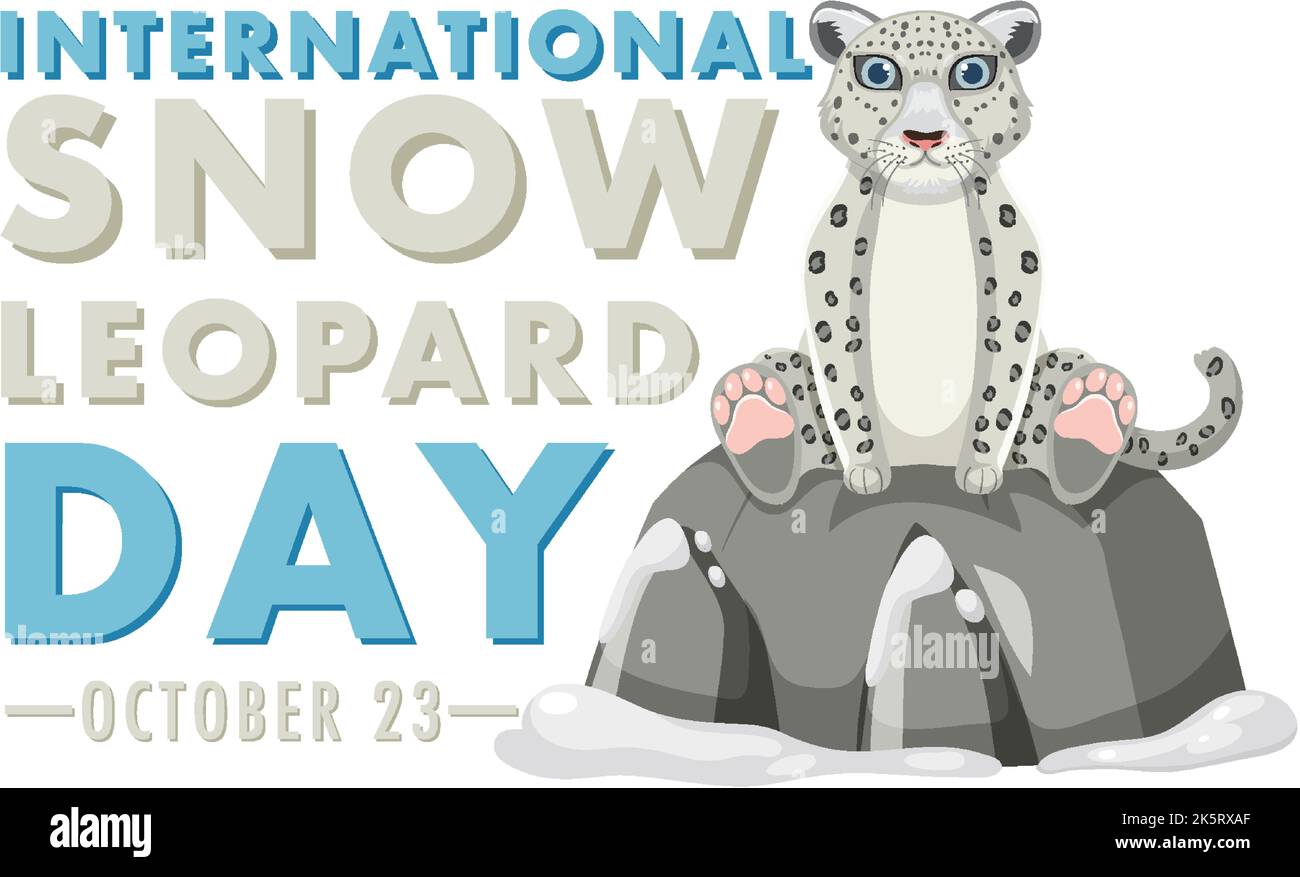 International Snow Leopard Day Banner Design illustration Stock Vector Image & Art Alamy