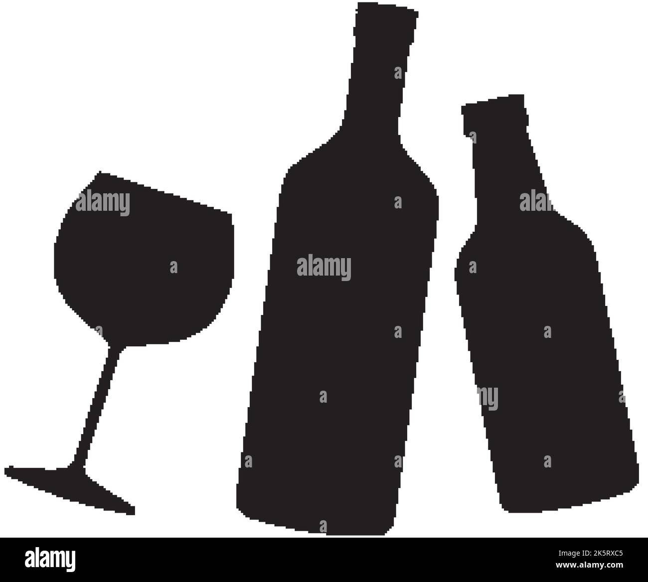 Silhouette Alcohol Bottles Isolated Illustration Stock Vector Image And Art Alamy