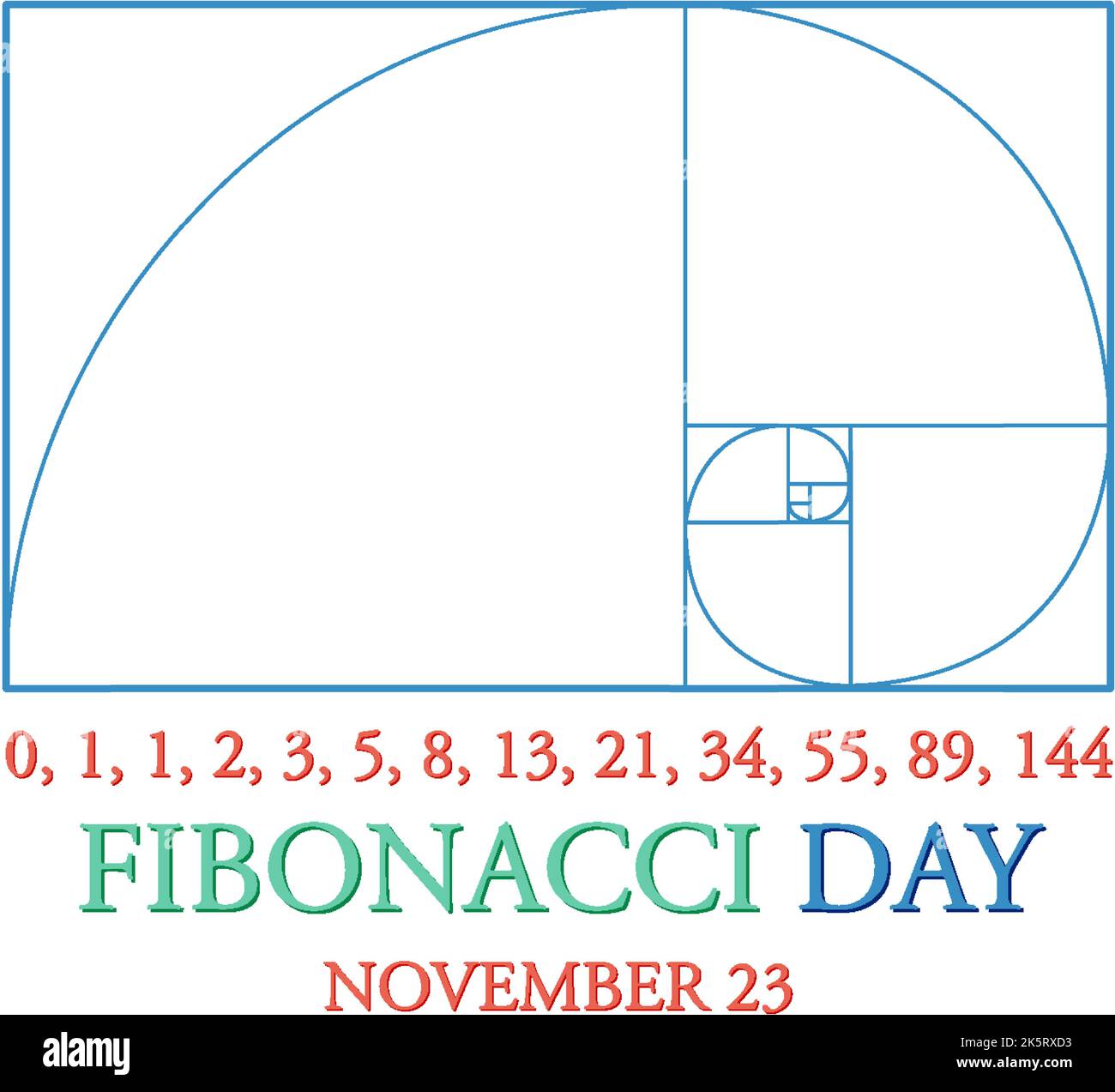Fibonacci day poster design illustration Stock Vector Image & Art Alamy