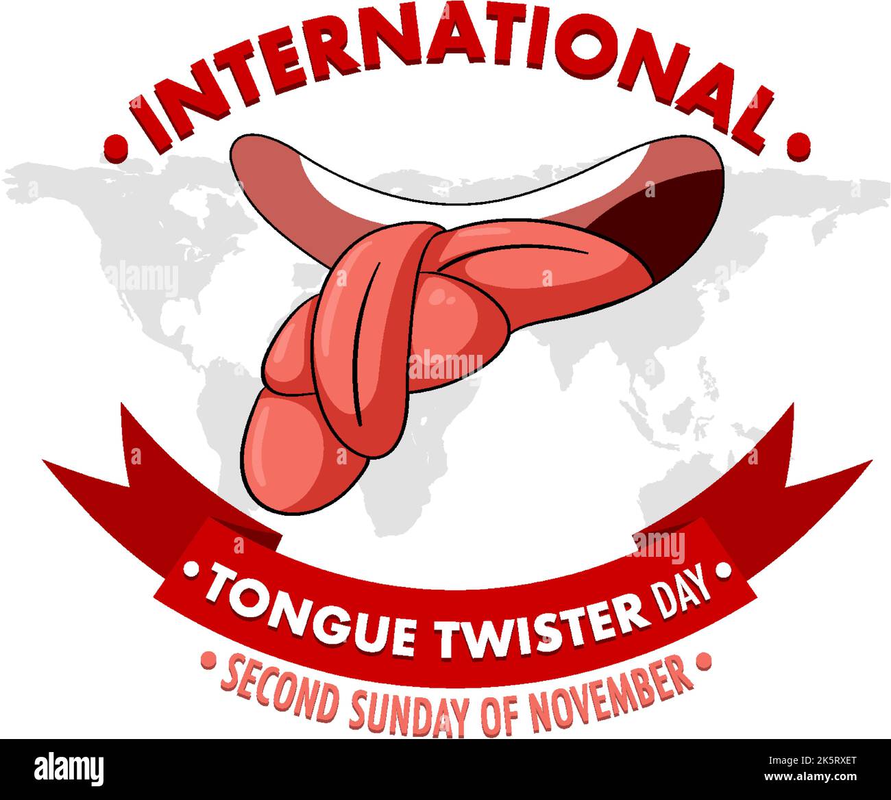 International Tongue Twister Day Banner Design illustration Stock
