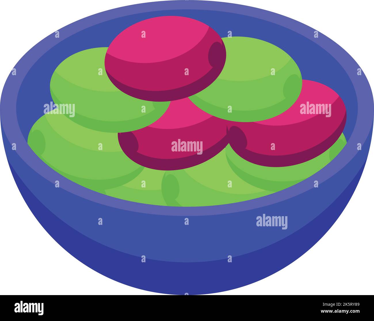 Spanish olives icon isometric vector. Cuisine food. Rice meat Stock Vector