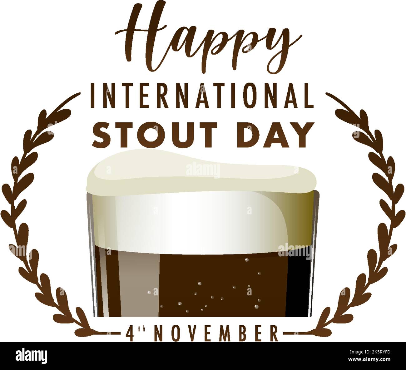 International Stout Day Banner Design illustration Stock Vector Image