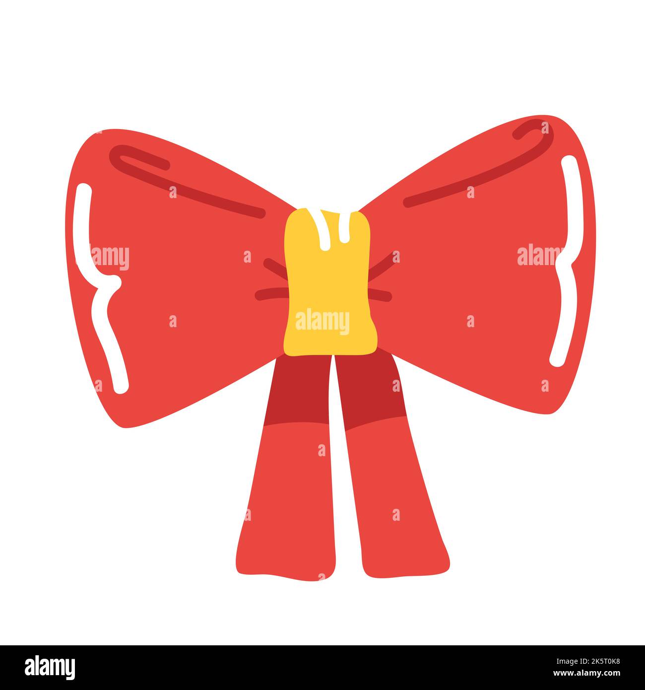 bow vector illustration red colors. isolated on white Stock Vector ...